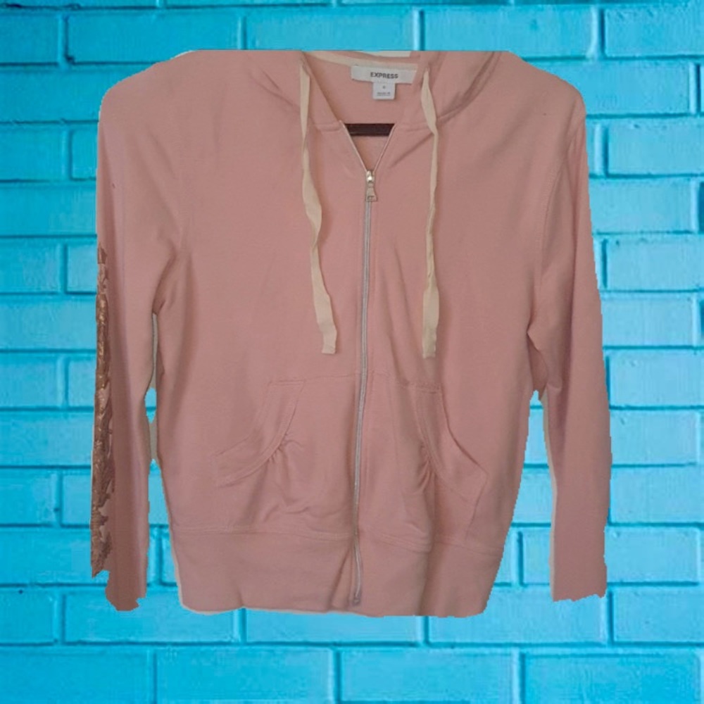 Express hooded zip sweater
